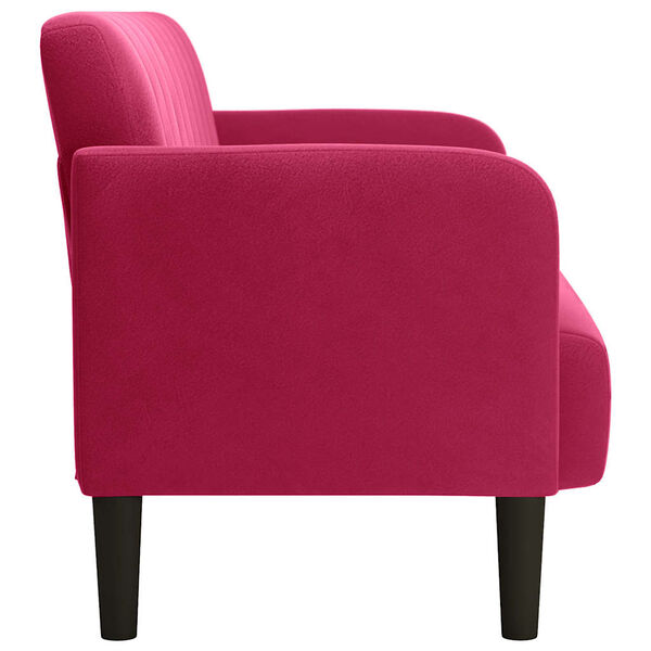 vidaXL Sof&aacute; Loveseat rojo vino 109 cm terciopelo