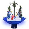 vidaXL &Aacute;rbol de Navidad con nieve con base de paraguas PVC azul 75 cm