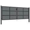 vidaXL Puerta de jard&iacute;n Antracita 400x125 cm Acero