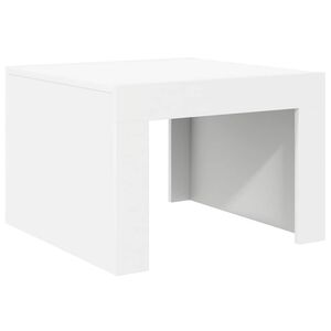 vidaXL Mesa de centro madera contrachapada blanco 50x50x35 cm