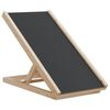 vidaXL Rampa para perros madera maciza de abeto gris 70x35 cm