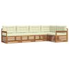 vidaXL Conjunto de sof&aacute;s de exterior 5 uds. Natural y Crema
