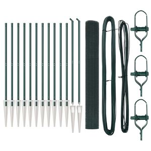 vidaXL Poste de Valla Verde