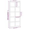 vidaXL Puerta de granero madera maciza pino 100x1,8x214 cm