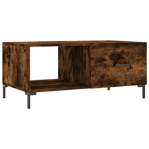 vidaXL Mesa de centro madera contrachapada roble ahumado 90x50x40 cm