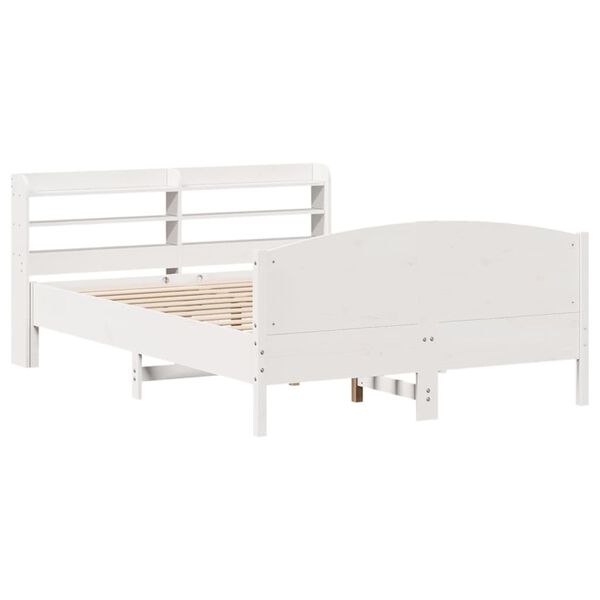 vidaXL Estructura de cama sin colch&oacute;n madera maciza de pino 160x200 cm