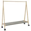 vidaXL Perchero con estantes y ruedas 106x34x106,5 cm bamb&uacute;