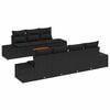 vidaXL Conjunto de sof&aacute;s de jard&iacute;n 8 uds. Negro rat&aacute;n sint&eacute;tico