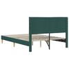 vidaXL Estructura de cama con cabecera Verde oscuro 120 x 190 cm tela