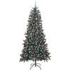 vidaXL &Aacute;rbol de Navidad artificial Verde 240 cm PVC, Pl&aacute;stico y Acero