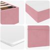 vidaXL Cama con almacenamiento y colch&oacute;n Rosa 140 x 190 cm Terciopelo