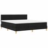 vidaXL Cama tipo Box Spring con colch&oacute;n Negro 180 x 200 cm tela