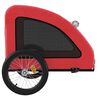 vidaXL Remolque de bicicleta mascotas hierro tela Oxford rojo