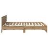 vidaXL Estructura de cama con cabecera Roble artesanal 135 x 190 cm