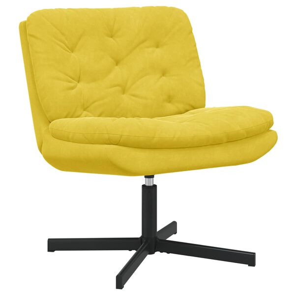 vidaXL Sill&oacute;n Relax giratorio Amarillo 63 x 75 x 76 cm Terciopelo