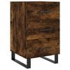vidaXL Mesita de noche madera de ingenier&iacute;a roble ahumado 40x40x66 cm