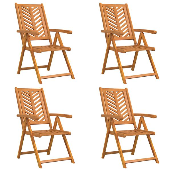 vidaXL Silla de Jard&iacute;n 4 pcs Marr&oacute;n 57 x 72 x 109 cm