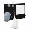 vidaXL Perchero de pared con estante Roble Negro 90 x 10 x 50 cm