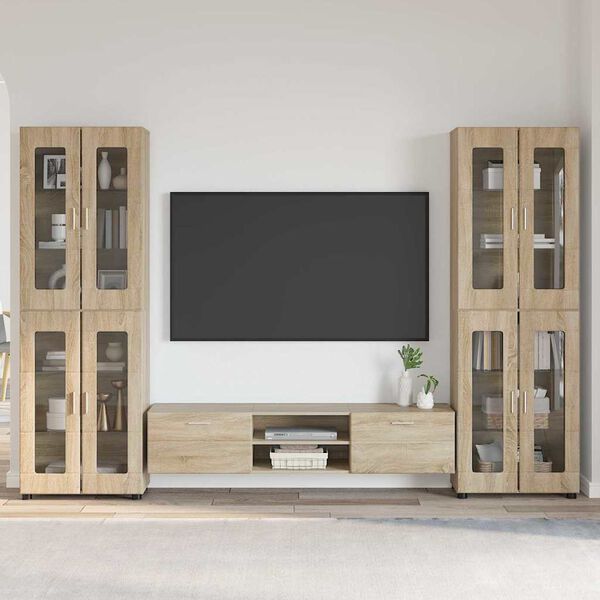 vidaXL Conjunto de mueble de TV con caj&oacute;n FLORIN Roble Sonoma