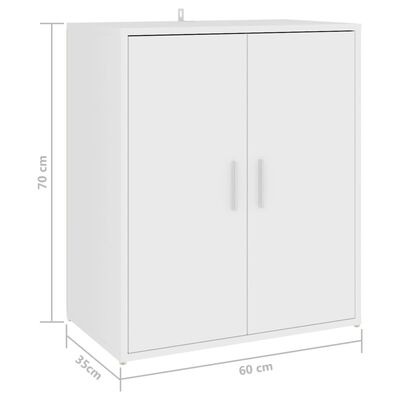 Mueble zapatero Eco de 3 puertas acabado blanco, 60 cm(ancho) 107 cm(altura)  25