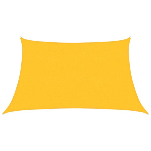 vidaXL Toldo de vela HDPE amarillo 160 g/m² 3/4x2 m