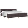 vidaXL Cama tipo Box Spring con coj&iacute;n Marr&oacute;n Oscuro 200 x 200 cm tela