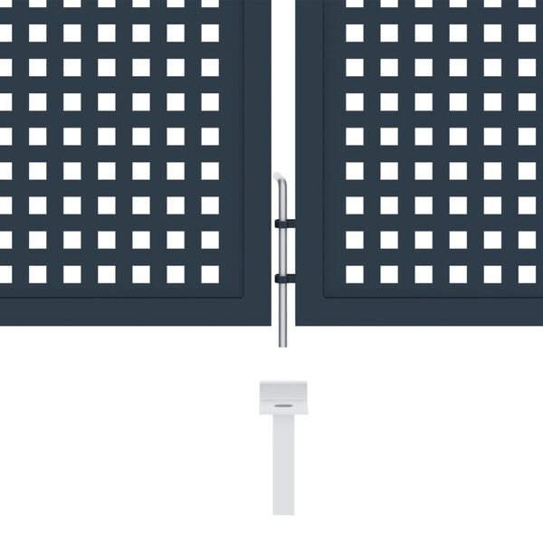 vidaXL Cancela de valla de acero gris antracita 306x125 cm