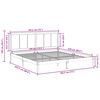 vidaXL Cama extralarga sin colch&oacute;n madera maciza blanca 180x220 cm