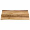 vidaXL Tablero de mesa borde natural madera maciza mango 40x40x3,8 cm
