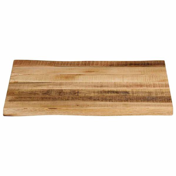 vidaXL Tablero de mesa borde natural madera maciza mango 40x40x3,8 cm