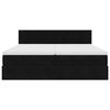 vidaXL Estructura de cama otomana colchones terciopelo negro 200x200cm