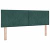 vidaXL Cama Box Spring LED Verde oscuro 160 x 200 cm Terciopelo