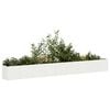 vidaXL Jardinera de acero laminado en fr&iacute;o blanco 360x40x40 cm