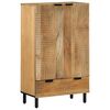vidaXL Aparador alto madera maciza de mango marr&oacute;n 60x33x100 cm