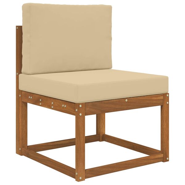 vidaXL Coj&iacute;n para sof&aacute; de exterior 2 pcs Beige Poli&eacute;ster