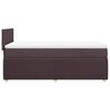 vidaXL Cama box spring con colchón tela marrón oscuro 90x190 cm