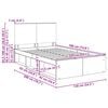 vidaXL Estructura de cama Negro 135 x 190 cm Madera de pino macizo