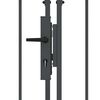 vidaXL Puerta de valla jard&iacute;n con parte superior arqueada Gris