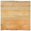 vidaXL Tablero de mesa borde natural madera maciza mango 40x40x3,8 cm