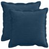 vidaXL Funda de almohada 2 uds. HOUTEN Azul marino 35 x 35 cm pana