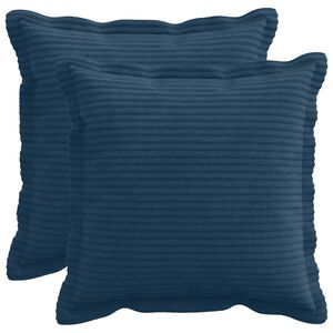 vidaXL Funda de almohada 2 uds. HOUTEN Azul marino 35 x 35 cm pana
