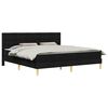 vidaXL Estructura de cama con colch&oacute;n Negro 200 x 200 cm tela
