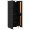 vidaXL Aparador alto 2 pcs Roble Negro Madera de ingenier&iacute;a