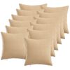 vidaXL Funda de almohada 12 uds. HEERLEN Crema 40 x 40 cm Tela