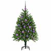 vidaXL Árbol de Navidad con 150 LED con soporte Verde 120 cm PE