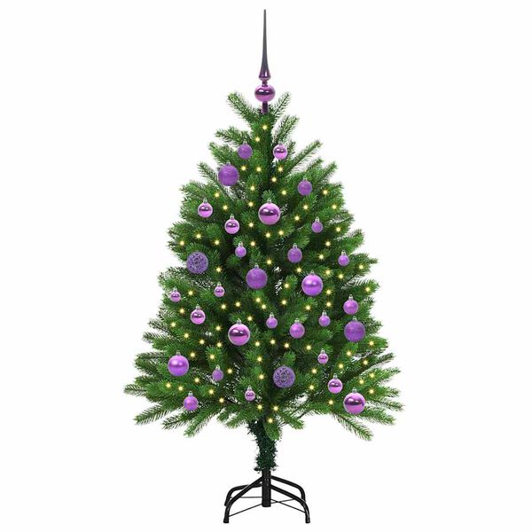 vidaXL Árbol de Navidad con 150 LED con soporte Verde 120 cm PE