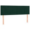 vidaXL Cama box spring con colch&oacute;n terciopelo verde oscuro 140x190 cm