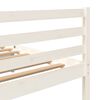 vidaXL Estructura de cama doble sin colchón madera maciza blanco