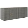 vidaXL Armario de almacenaje de jard&iacute;n rat&aacute;n PE gris 198x55,5x80 cm