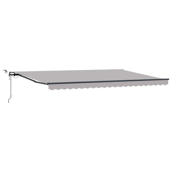 vidaXL Tela de toldo con Gris Claro 500 x 300 cm Poli&eacute;ster